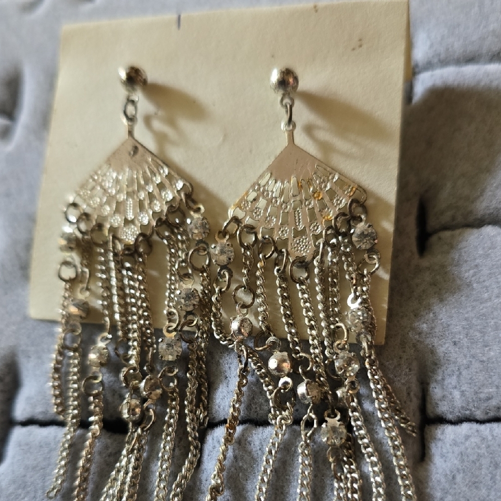 Source Unknown Silver Dangle Earrings - image 7